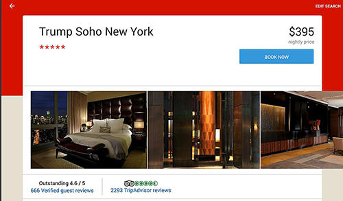 Screenshots des Programms Hotels.com: Hotel reservation für Android-Smartphones oder Tablets.