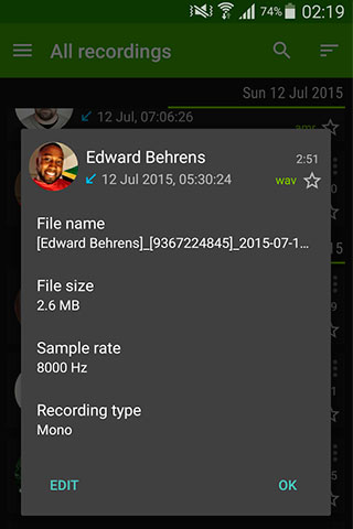 Aplicación Call Recorder para Android, descargar gratis programas para tabletas y teléfonos.