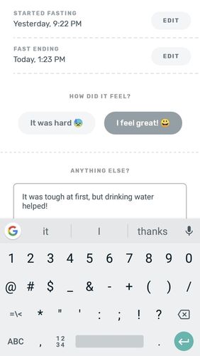 Скріншот програми Zero - Fasting tracker на Андроїд телефон або планшет.