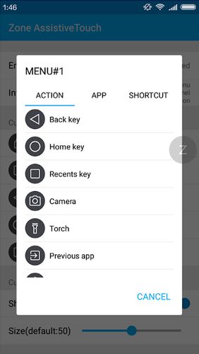 Aplicativo Zone AssistiveTouch para Android, baixar grátis programas para celulares e tablets.