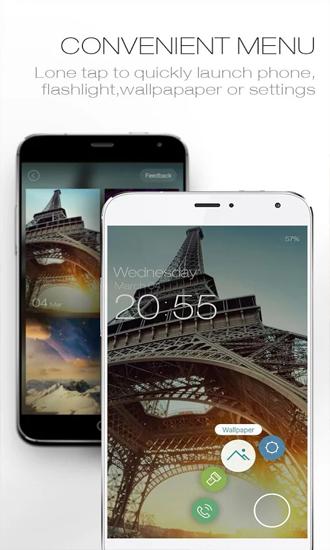 Capturas de pantalla del programa ZUI Locker para teléfono o tableta Android.