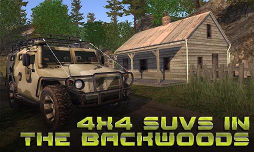 4x4 SUVs in the backwoods poster