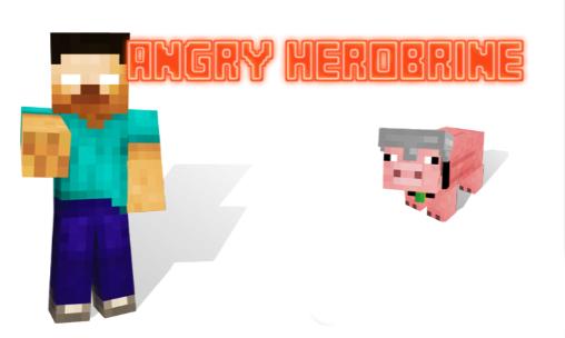 Angry Herobrine poster