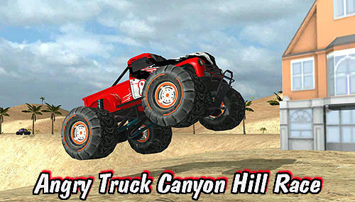 Angry truck canyon hill race poster