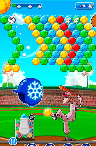 Baseball bubble shooter: Hit a homerun screenshot 1