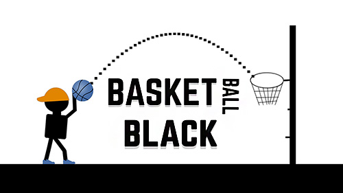 Basketball black poster