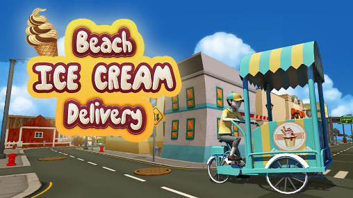 Beach ice cream delivery poster