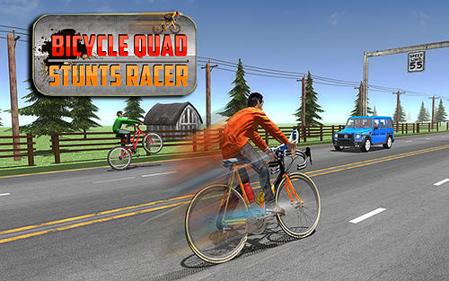 Bicycle quad stunts racer poster