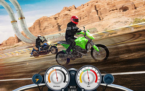 Bike rider mobile: Moto race and highway traffic screenshot 2