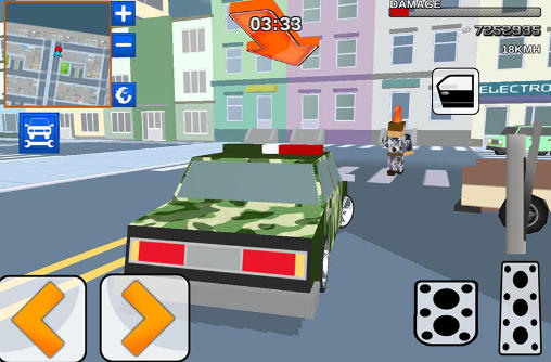 Blocky army: City rush racer screenshot 1