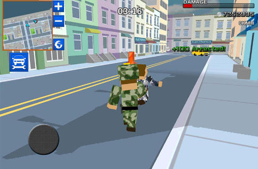 Blocky army: City rush racer screenshot 3