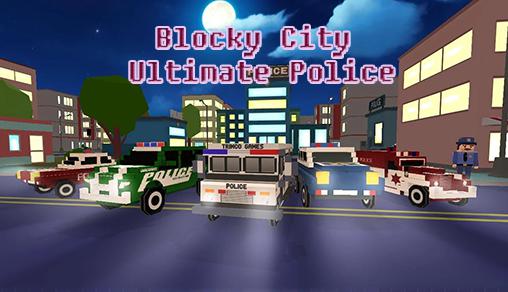 Blocky city: Ultimate police poster
