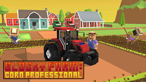 Blocky farm: Corn professional poster