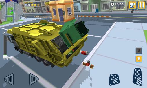 Blocky garbage truck sim pro screenshot 2