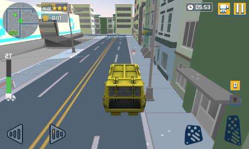 Blocky garbage truck sim pro screenshot 4