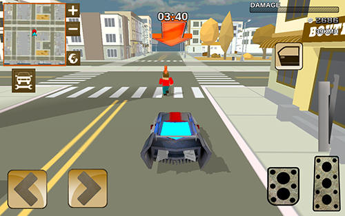 Blocky hover car: City heroes screenshot 1