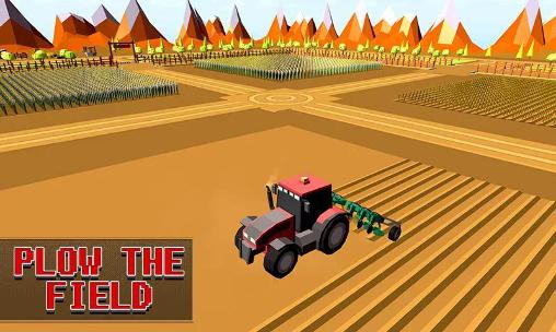 Blocky plow farming harvester 2 screenshot 1