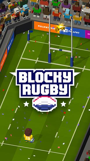 Blocky rugby poster