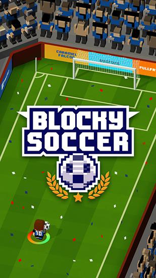Blocky soccer poster
