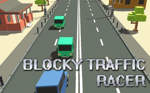 Blocky traffic racer poster