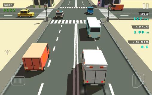Blocky traffic racer screenshot 4