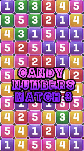 Candy numbers match 3 poster