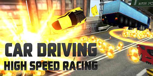 Car driving: High speed racing poster