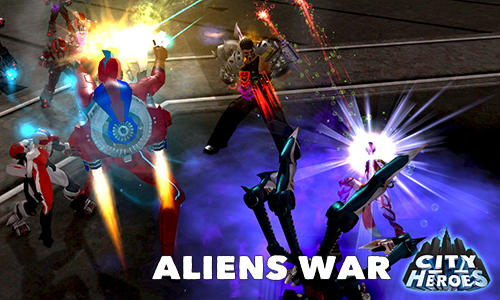 City heroes 3D: Aliens war poster