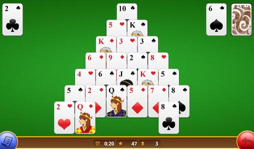 Classic pyramid solitaire screenshot 1