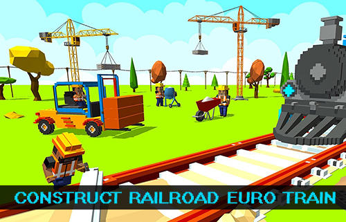 Construct railroad euro train poster