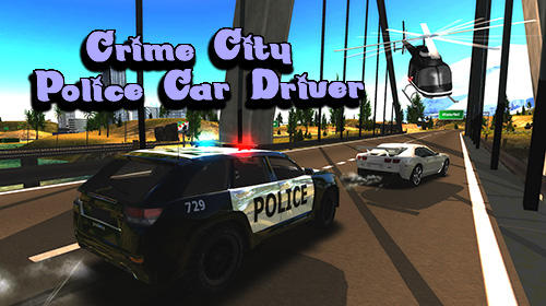 Crime city police car driver poster