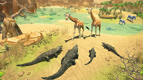 Crocodile family sim: Online screenshot 1