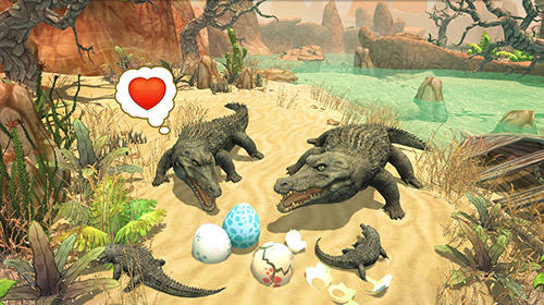 Crocodile family sim: Online screenshot 2