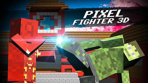 Cube pixel fighter 3D poster