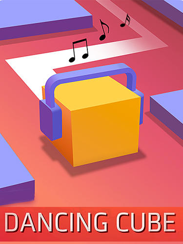 Dancing cube: Line jump. Tap tap music world tiles poster