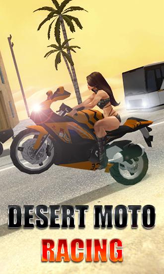 Desert moto racing poster