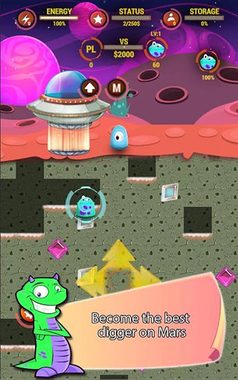 Digger: Battle for Mars and gems screenshot 1