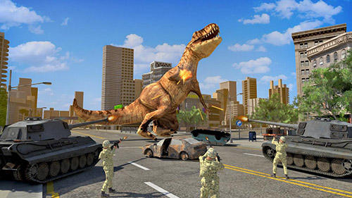 Screenshots of the Dino rampage 3D for Android tablet, phone.