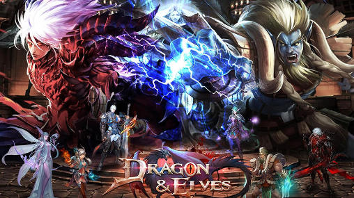Dragon and elves poster