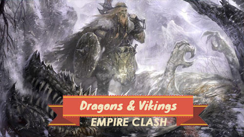 Dragons and vikings: Empire clash poster