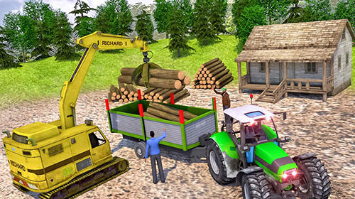 Drive tractor offroad cargo: Farming games screenshot 3