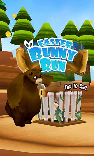 Easter bunny run poster