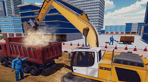 Excavator digging: Road construction simulator 3D screenshot 3
