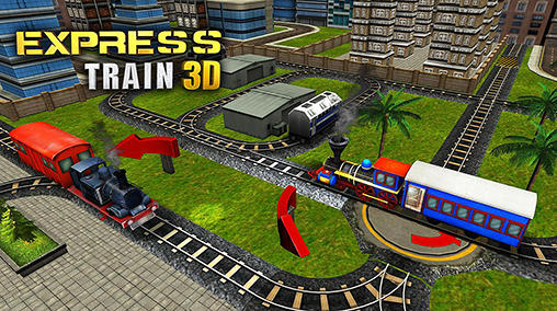 Express train 3D poster