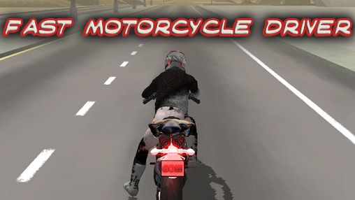 Fast motorcycle driver poster