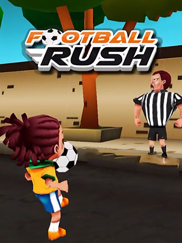 Football rush: Running kid poster