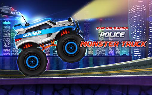 Fun kid racing: Police monster truck poster