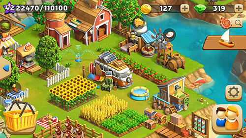 Screenshots of the Funky bay: Farm and adventure game for Android tablet, phone.