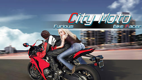 Furious city мoto bike racer poster