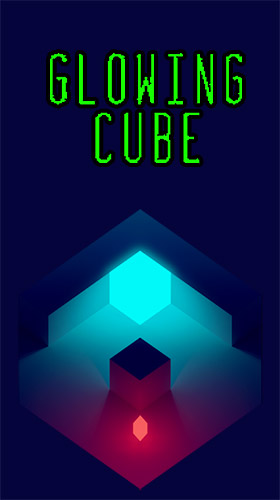 Glowing cube poster